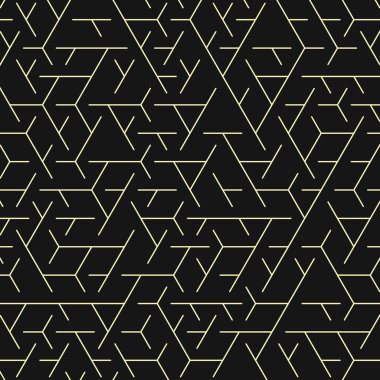  Altıgen Labirent deseni soyut illüstrasyon