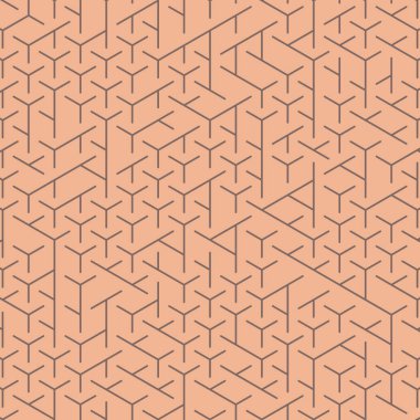  Altıgen Labirent deseni soyut illüstrasyon