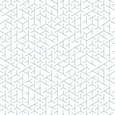  Altıgen Labirent deseni soyut illüstrasyon