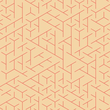  Altıgen Labirent deseni soyut illüstrasyon