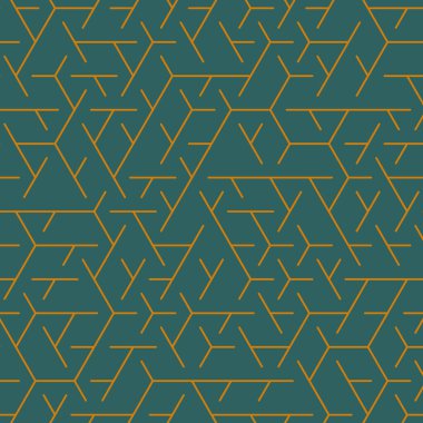  Altıgen Labirent deseni soyut illüstrasyon