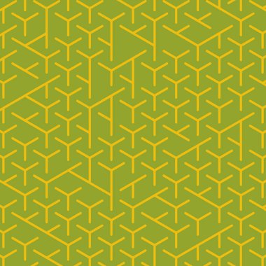  Altıgen Labirent deseni soyut illüstrasyon