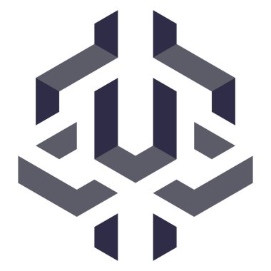  Altıgen Üçgen Paketli 3 boyutlu illüzyon soyut illüstrasyon