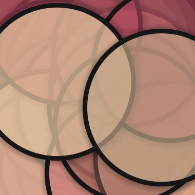Gölgeli çemberler üretken sanat arkaplan çizimi