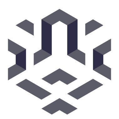  Altıgen Üçgen Paketli 3 boyutlu illüzyon soyut illüstrasyon