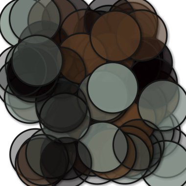 Gölgeli çemberler üretken sanat arkaplan çizimi