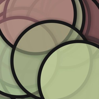 Gölgeli çemberler üretken sanat arkaplan çizimi