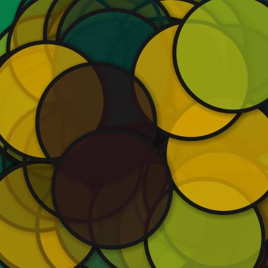 Gölgeli çemberler üretken sanat arkaplan çizimi