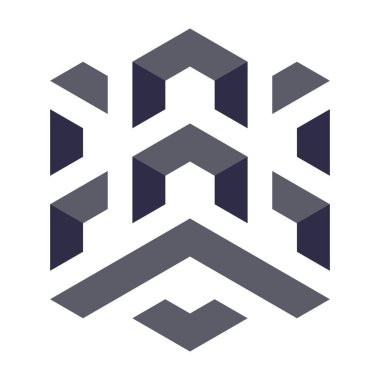  Altıgen Üçgen Paketli 3 boyutlu illüzyon soyut illüstrasyon