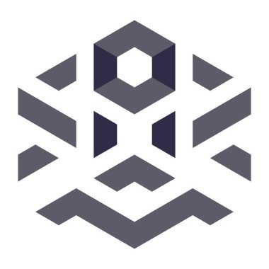  Altıgen Üçgen Paketli 3 boyutlu illüzyon soyut illüstrasyon