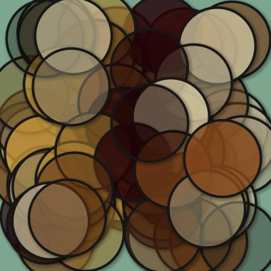 Gölgeli çemberler üretken sanat arkaplan çizimi