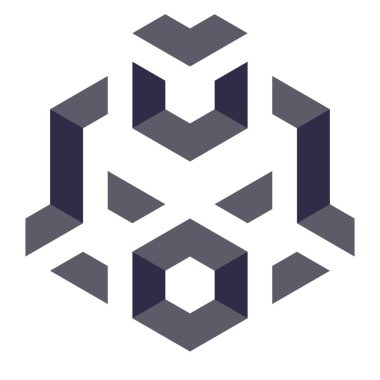  Altıgen Üçgen Paketli 3 boyutlu illüzyon soyut illüstrasyon