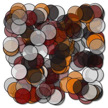 Gölgeli çemberler üretken sanat arkaplan çizimi