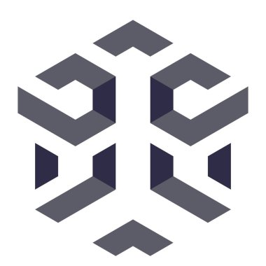  Altıgen Üçgen Paketli 3 boyutlu illüzyon soyut illüstrasyon