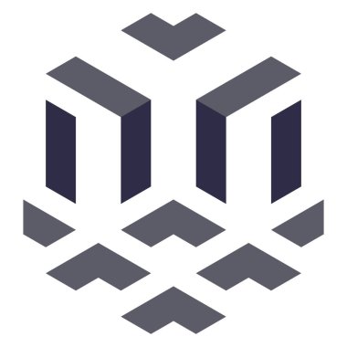  Altıgen Üçgen Paketli 3 boyutlu illüzyon soyut illüstrasyon