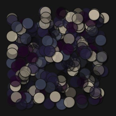 Gölgeli çemberler üretken sanat arkaplan çizimi