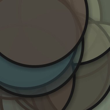 Gölgeli çemberler üretken sanat arkaplan çizimi