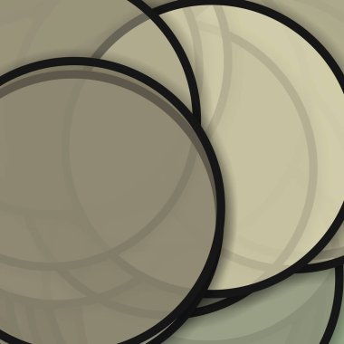 Gölgeli çemberler üretken sanat arkaplan çizimi