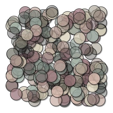 Gölgeli çemberler üretken sanat arkaplan çizimi