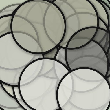 Gölgeli çemberler üretken sanat arkaplan çizimi