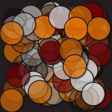 Gölgeli çemberler üretken sanat arkaplan çizimi