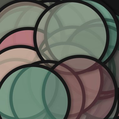 Gölgeli çemberler üretken sanat arkaplan çizimi