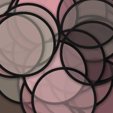 Gölgeli çemberler üretken sanat arkaplan çizimi