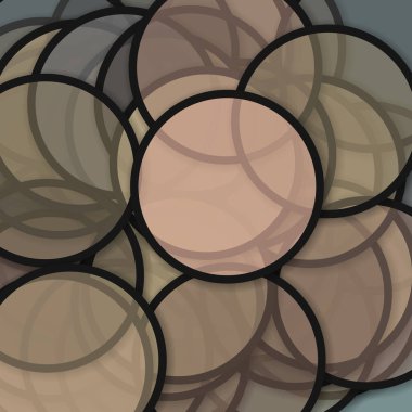 Gölgeli çemberler üretken sanat arkaplan çizimi