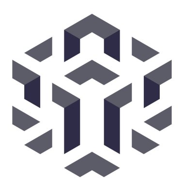  Altıgen Üçgen Paketli 3 boyutlu illüzyon soyut illüstrasyon