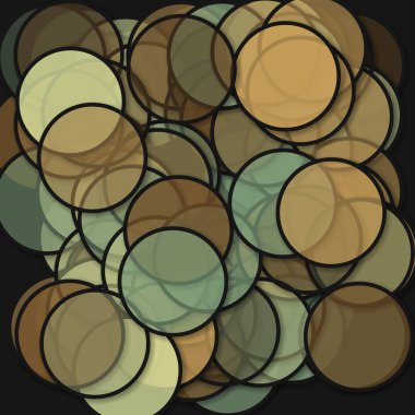 Gölgeli çemberler üretken sanat arkaplan çizimi