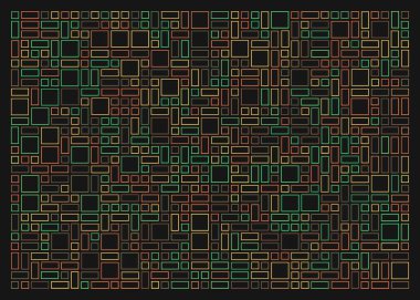 Ofset Quad üretken sanat arkaplan çizimi
