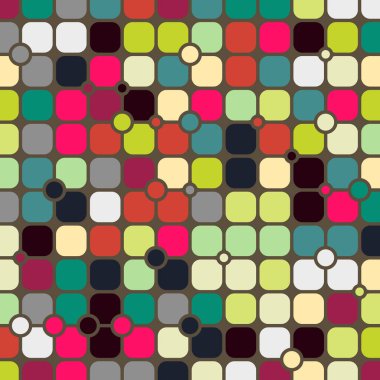 Renkli kareler arkaplan soyut illüstrasyon