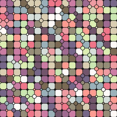 Renkli kareler arkaplan soyut illüstrasyon