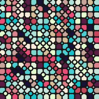 Renkli kareler arkaplan soyut illüstrasyon