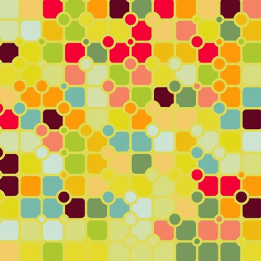Renkli kareler arkaplan soyut illüstrasyon