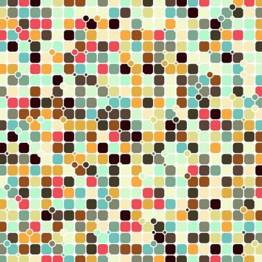 Renkli kareler arkaplan soyut illüstrasyon