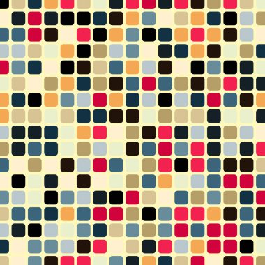 Renkli kareler arkaplan soyut illüstrasyon