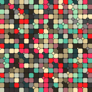 Renkli kareler arkaplan soyut illüstrasyon