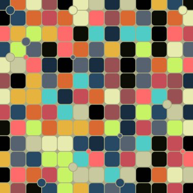 Renkli kareler arkaplan soyut illüstrasyon