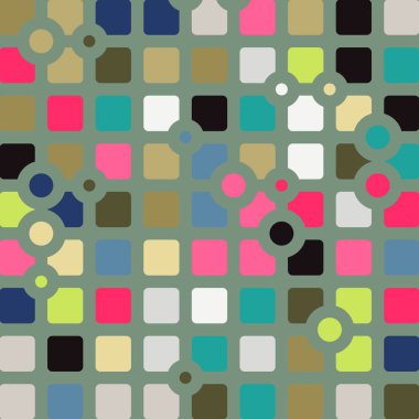 Renkli kareler arkaplan soyut illüstrasyon