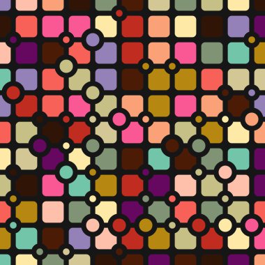 Renkli kareler arkaplan soyut illüstrasyon