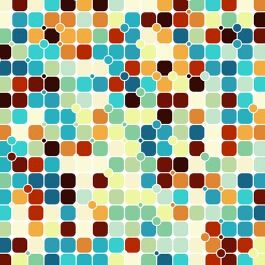 Renkli kareler arkaplan soyut illüstrasyon