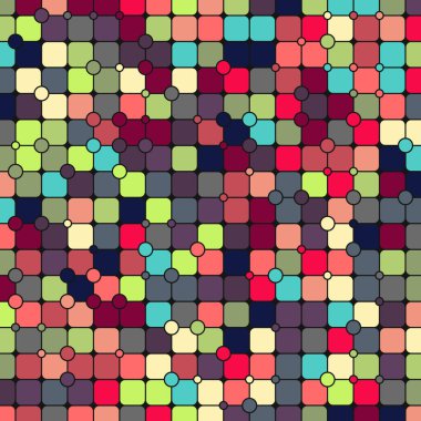 Renkli kareler arkaplan soyut illüstrasyon