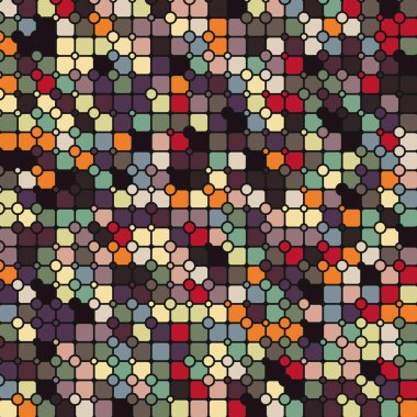 Renkli kareler arkaplan soyut illüstrasyon