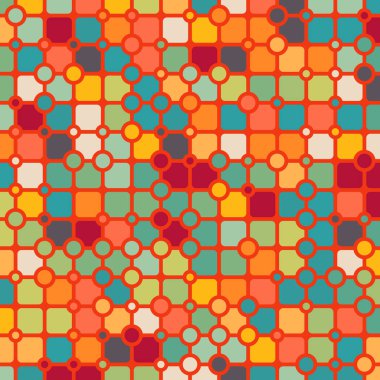 Renkli kareler arkaplan soyut illüstrasyon