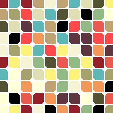 Renkli kareler arkaplan soyut illüstrasyon