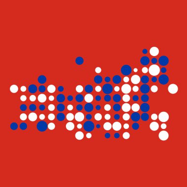 Rusya Silüeti Resimli Desenli Harita Çizimi