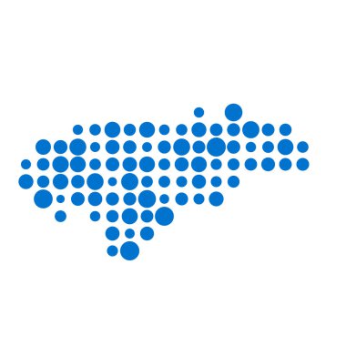 Honduras Silueti Pikselli desen haritası çizimi