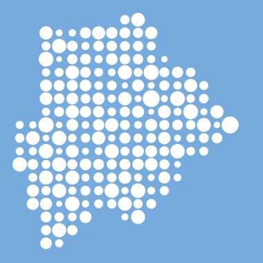 Botswana Silueti Pikselli desen haritası çizimi