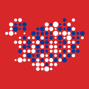 İzlanda Silueti Pikselli desen haritası çizimi